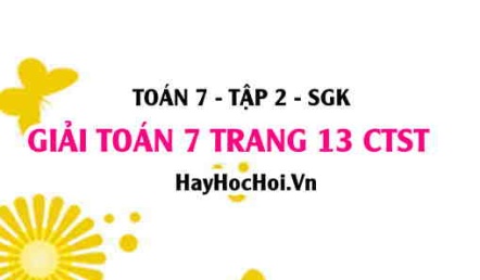 Giải Toán 7 trang 13 tập 2 Chân trời sáng tạo SGK